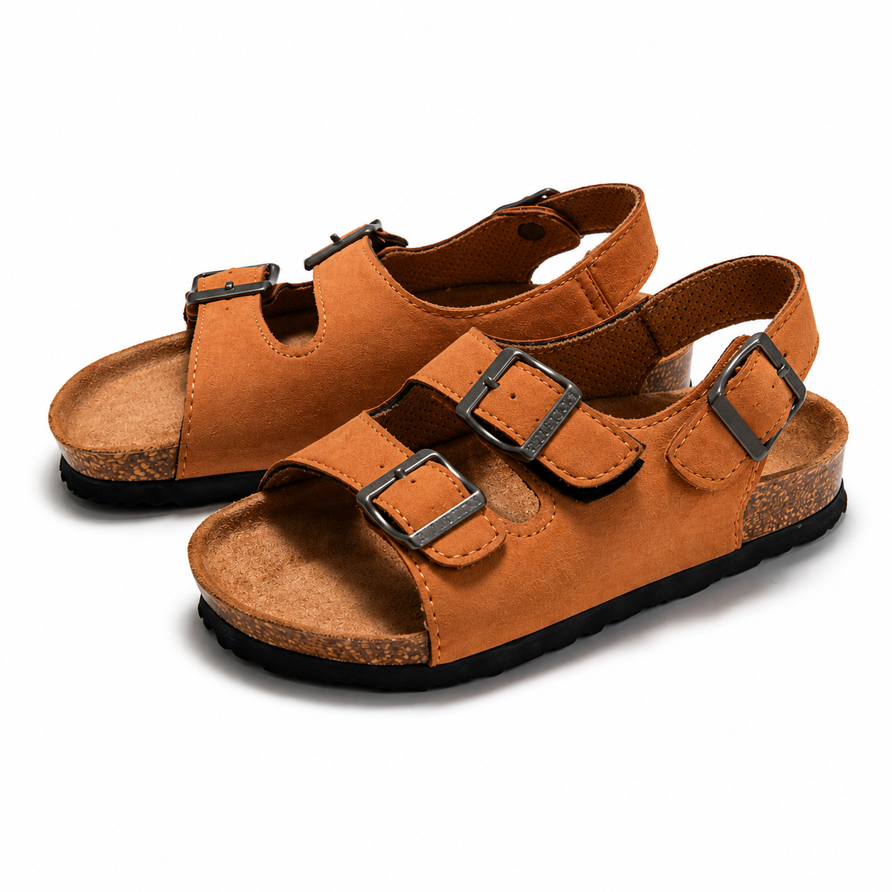 Pellura Brown Kids Cork Sandals