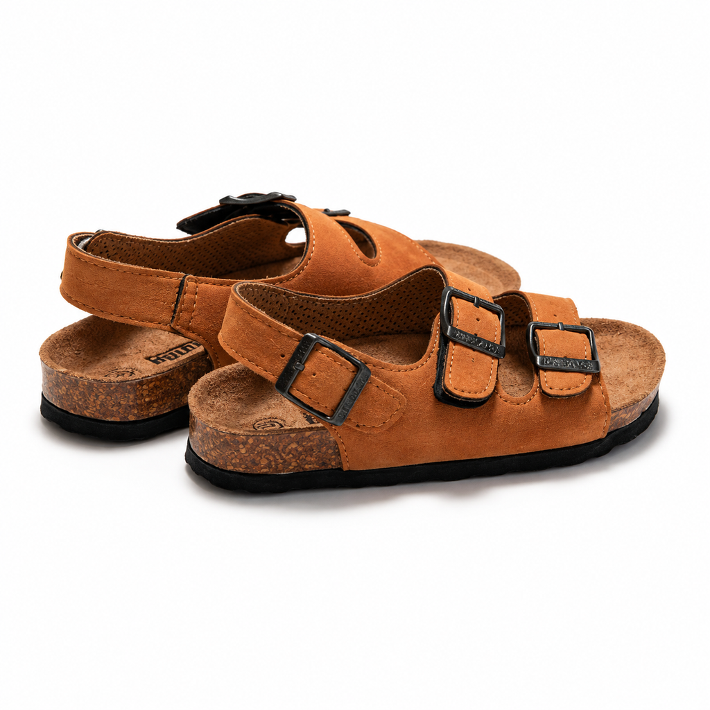 Pellura Brown Kids Cork Sandals