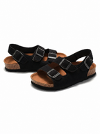 Pellura Black Kids Cork Sandals