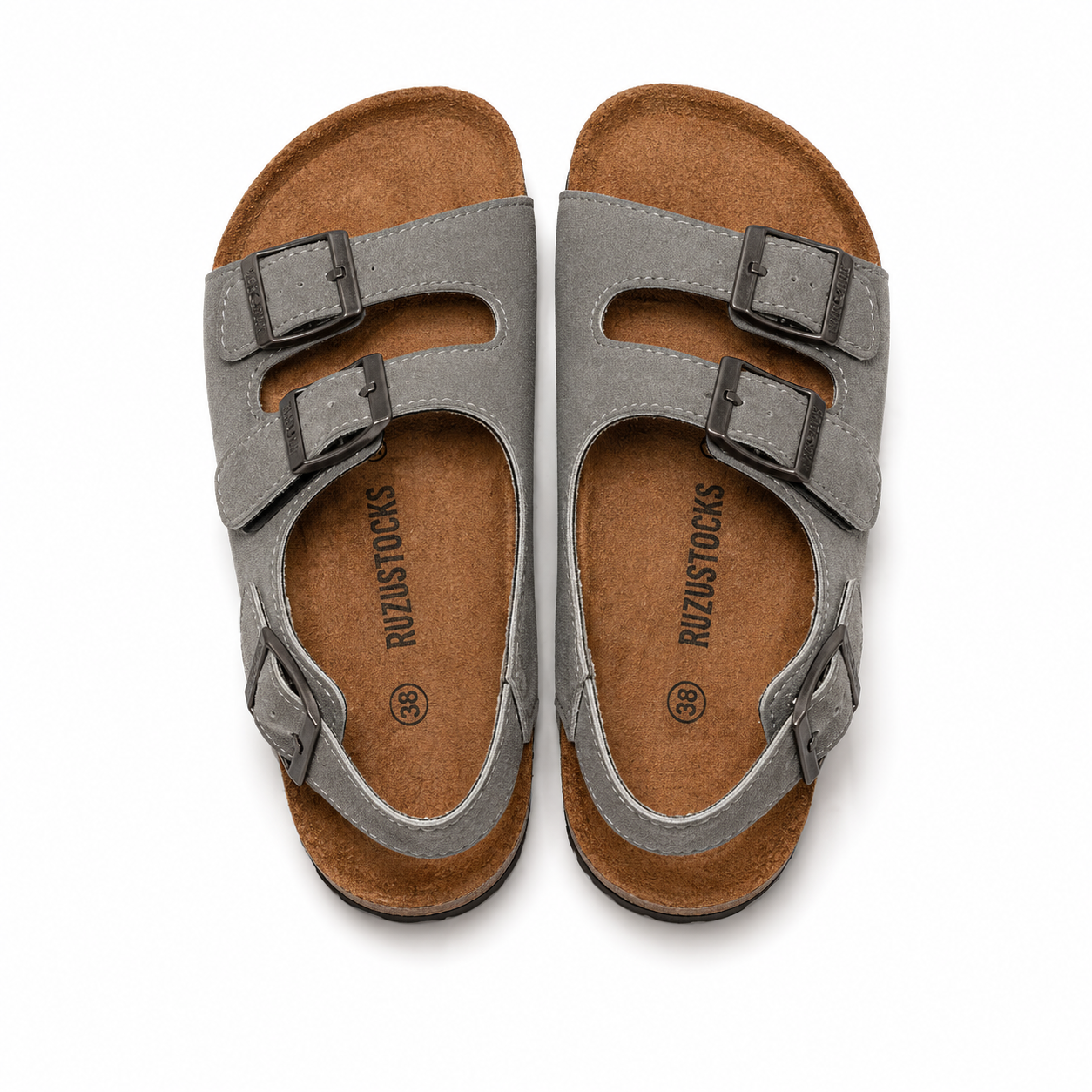 Pellura Grey Kids Cork Sandals