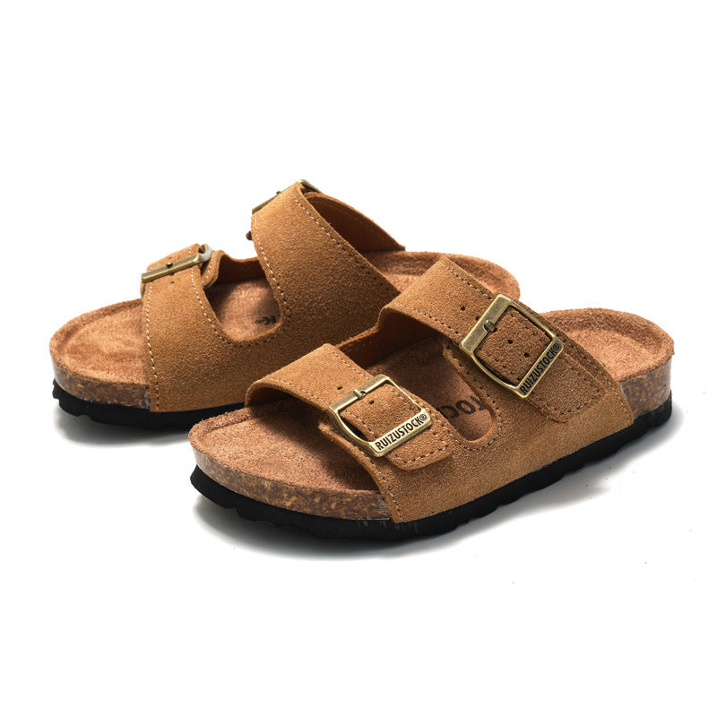 Pellura Brown Kids Sandals