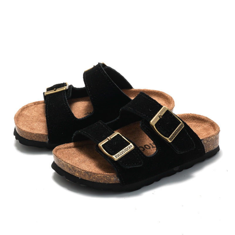 Pellura Black Kids Sandals