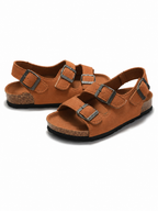Pellura Brown Kids Cork Sandals