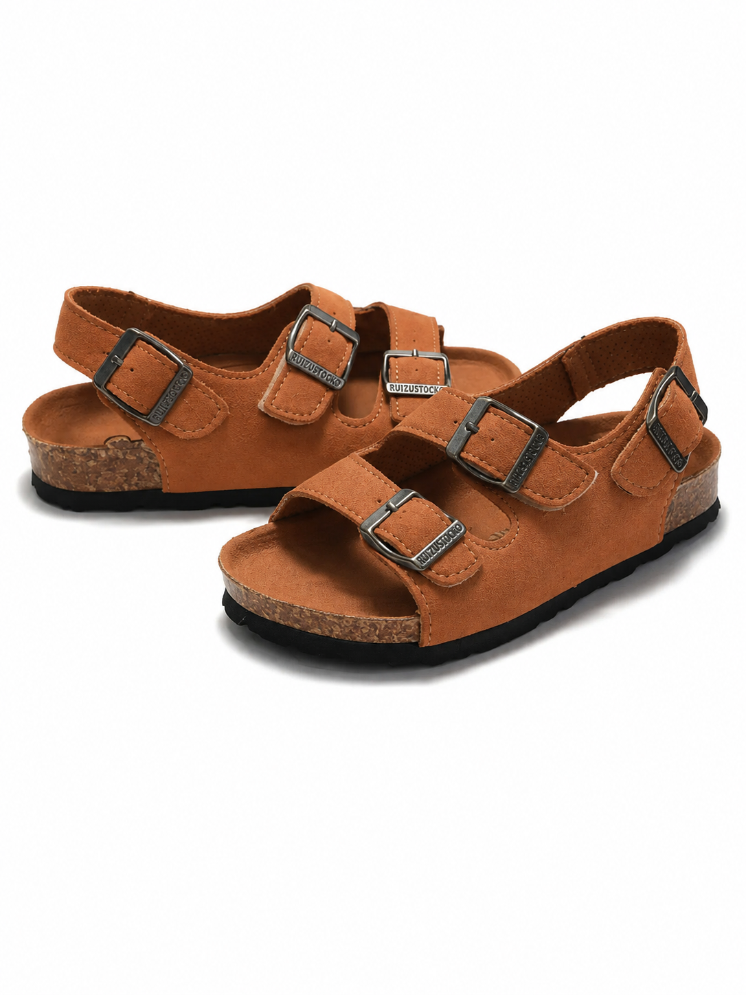 Pellura Brown Kids Cork Sandals