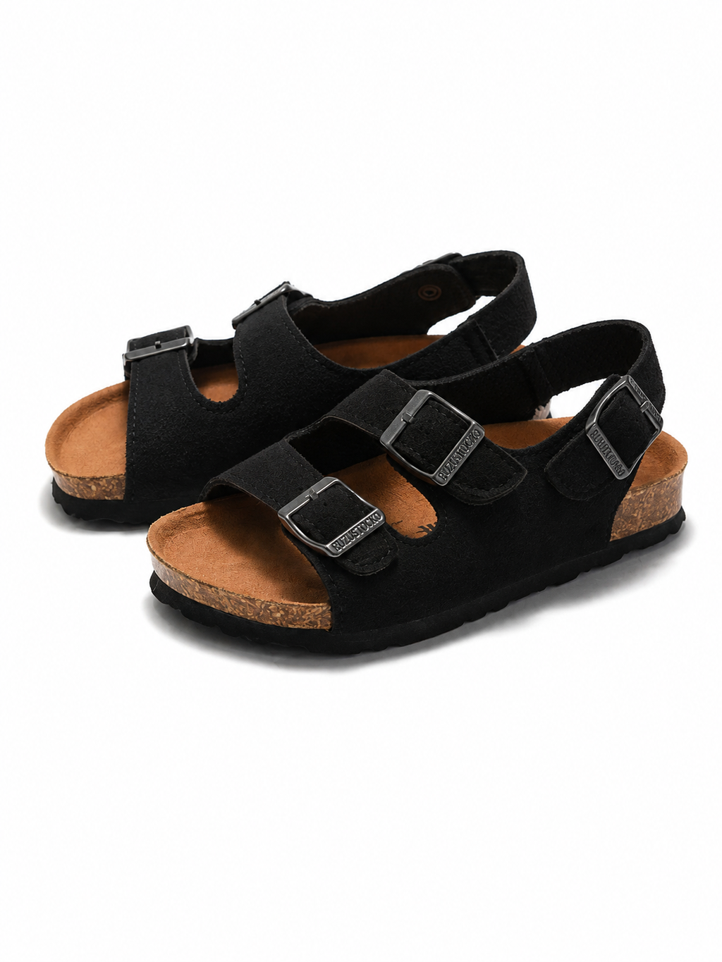 Pellura Black Kids Cork Sandals